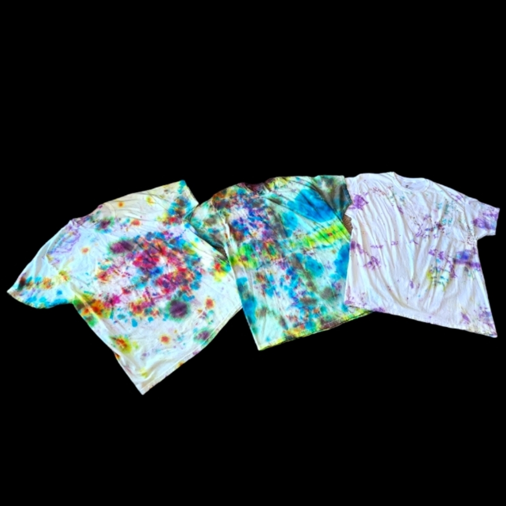 Not so mystery men's tye dye bundle: 3 XL Tshirts I tie dyed myself